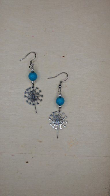 Boucles d’oreilles pissenlit 