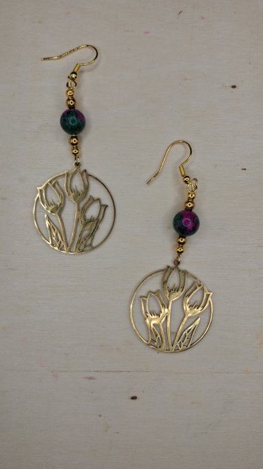 Boucles d’oreilles tulipe 