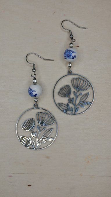  Boucles d’oreilles Fleur