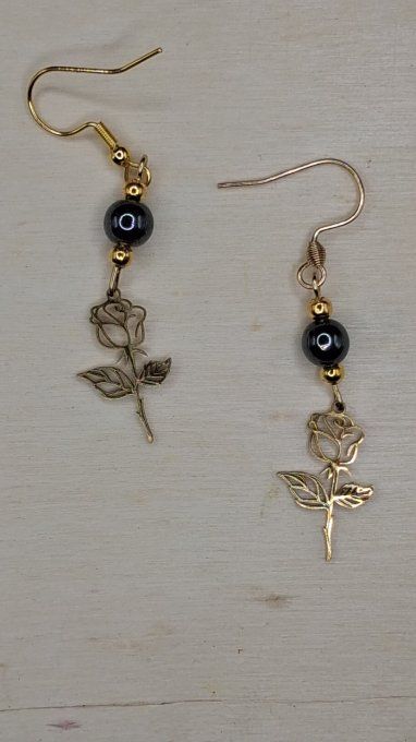 Boucles d’oreilles rose 