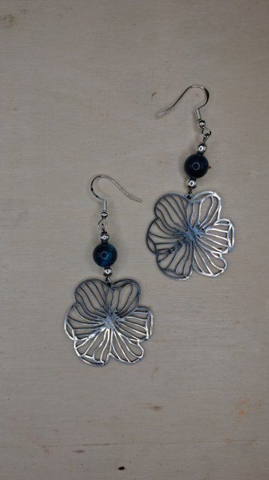 boucles d'oreilles pelargonium