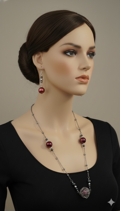 PARURE Bohème chic ( COLLIER + BOUCLES)