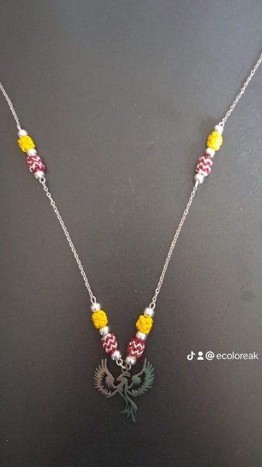 Collier oiseau de feu