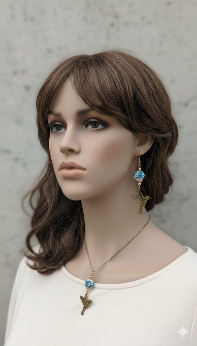 Boucles d'oreilles colibri 