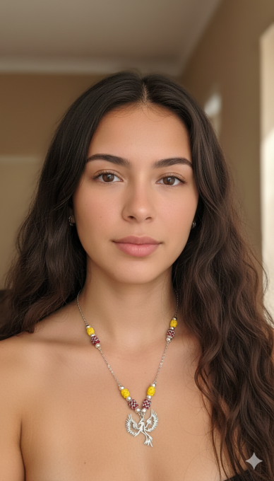 Collier oiseau de feu