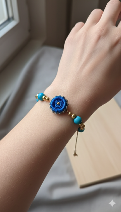 bracelet azur et or.