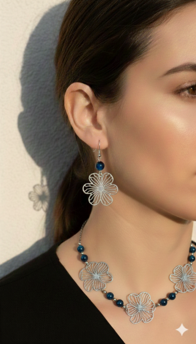 boucles d'oreilles pelargonium