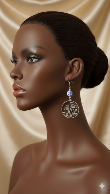  Boucles d’oreilles Fleur