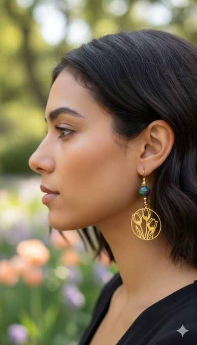 Boucles d’oreilles tulipe 