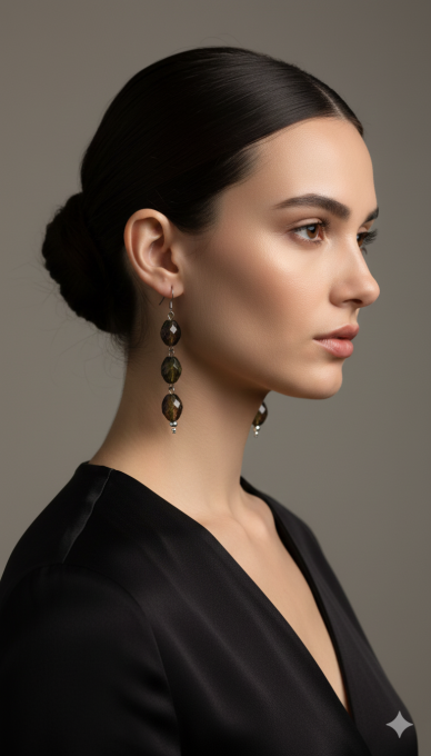 Boucles  d’oreilles vitrail 