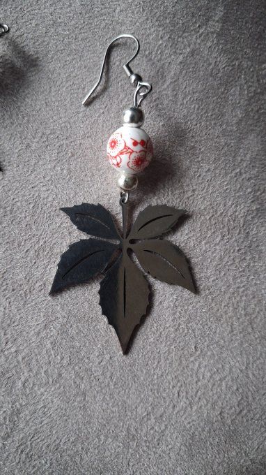  Boucles d’oreilles Feuillle